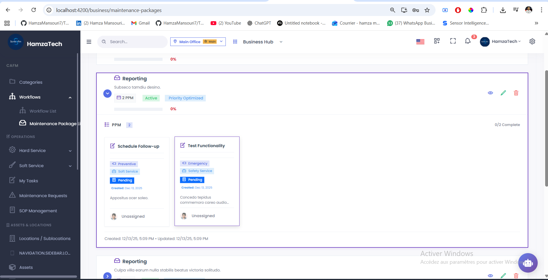 Maintenance Package Management